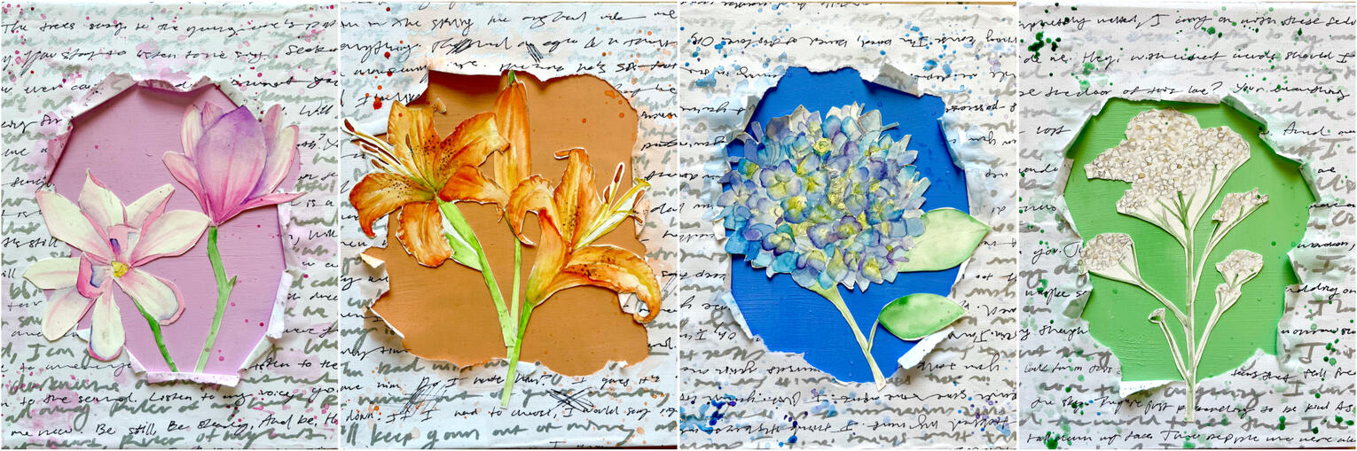 Watercolor collage
